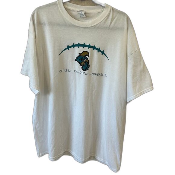 Port Co T-Shirt Men’s Size 2XL White Coastal Carolina University Chanticleers - Picture 1 of 11